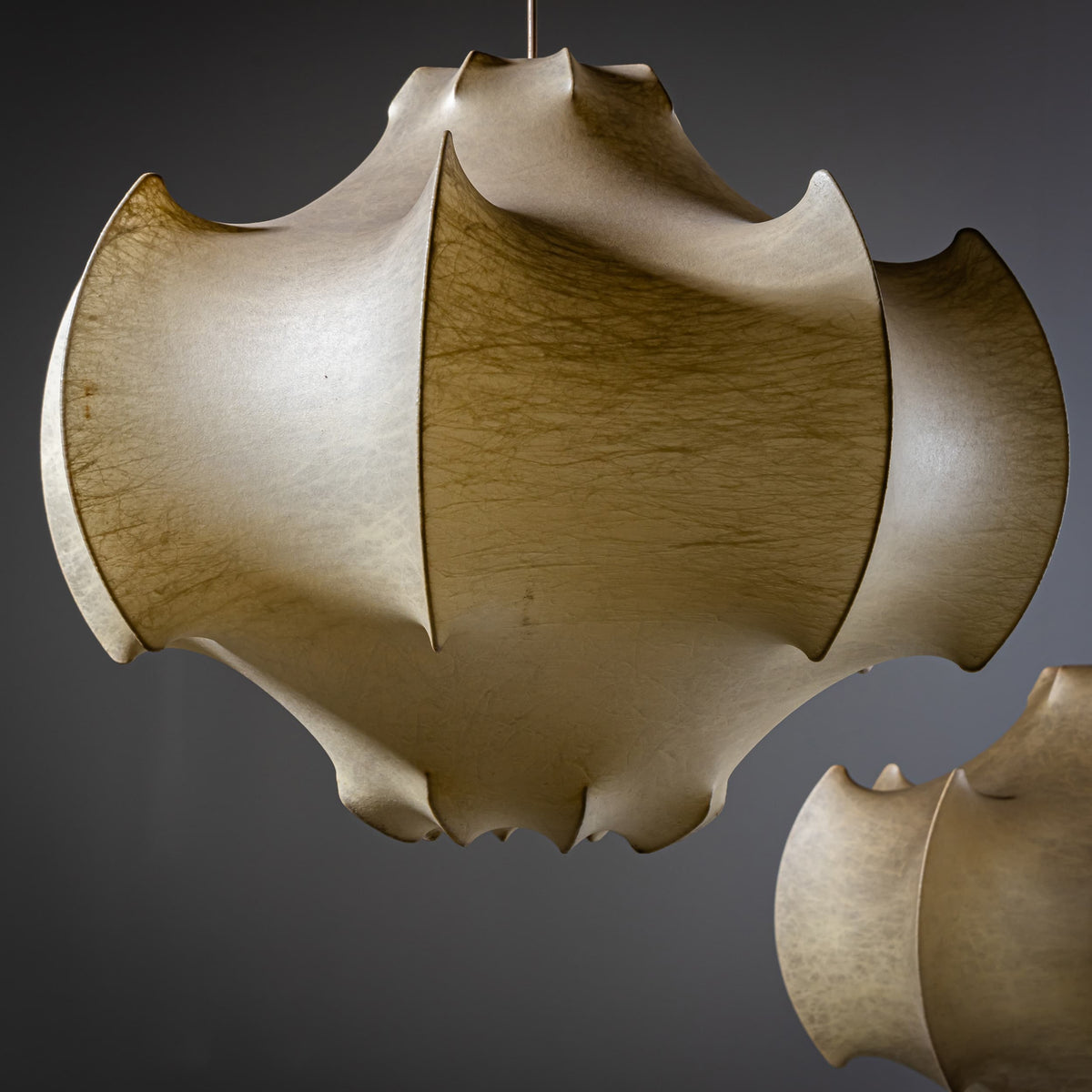 Paar Viscontea Cocoon Pendelleuchten von Achille und Pier Giacomo Castiglioni für Flos, Italien, 1960er Jahre