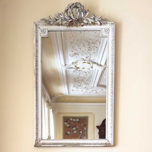Louis Seize-style Wall Mirror, white painted frame, France 19th Century