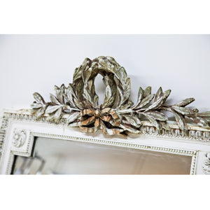 Louis Seize-style Wall Mirror, white painted frame, France 19th Century