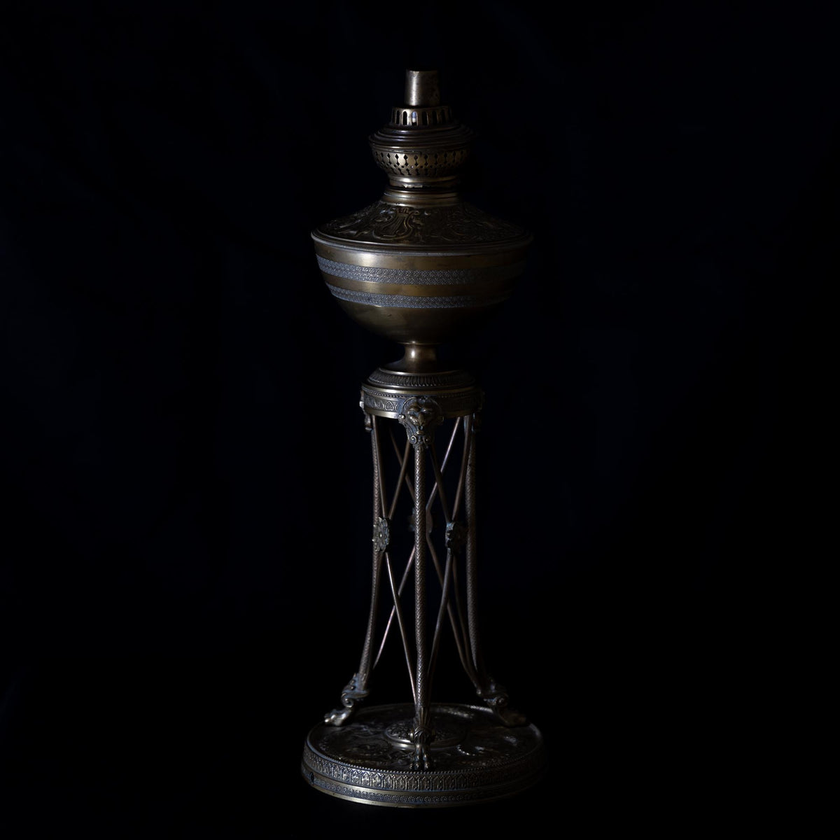 Antique oil lamp, 2nd half 19th century