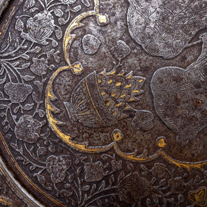 Tablett mit Goldtauschierung, Persien Qajar-Periode, 19. Jahrhundert