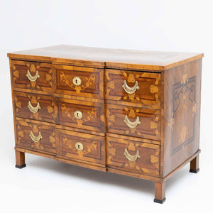 Louis Seize Marquetry Chest of Drawers, Late 18th Century