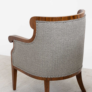 Pair of Biedermeier-Revival Bergère Lounge Chairs
