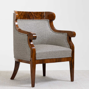 Pair of Biedermeier-Revival Bergère Lounge Chairs