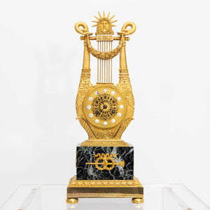 Louis Seize Lyre Mantel Clock, probably Paris circa 1780