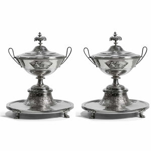 Pair of silver Lidded Tureens, Johann Georg Hann, Vienna, 1800