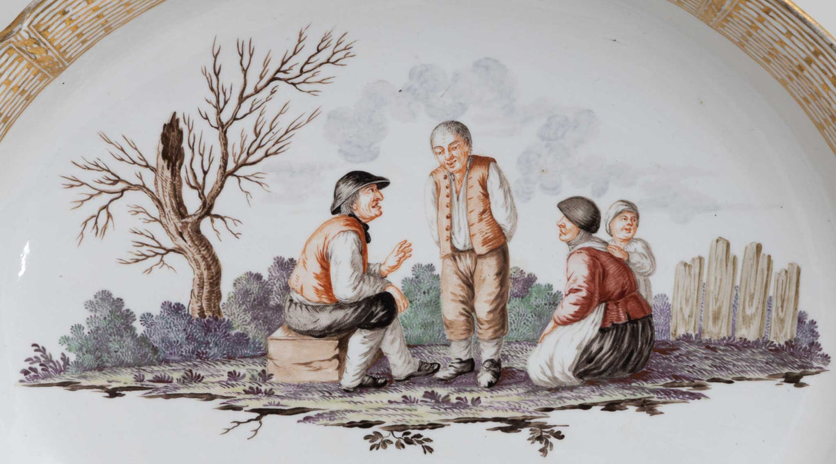Oval Bowl with Peasant Scene, Nymphenburg, c. 1775