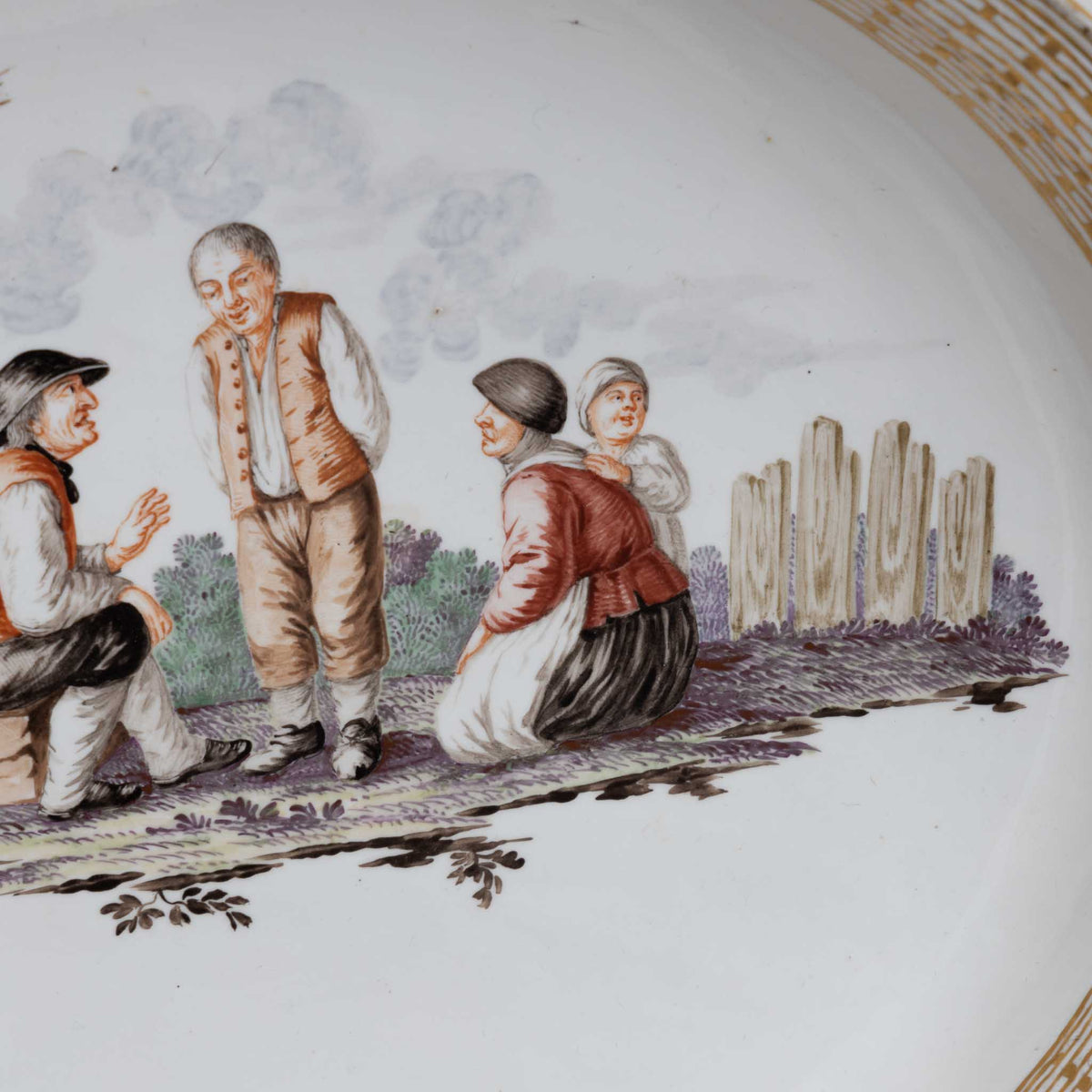 Oval Bowl with Peasant Scene, Nymphenburg, c. 1775
