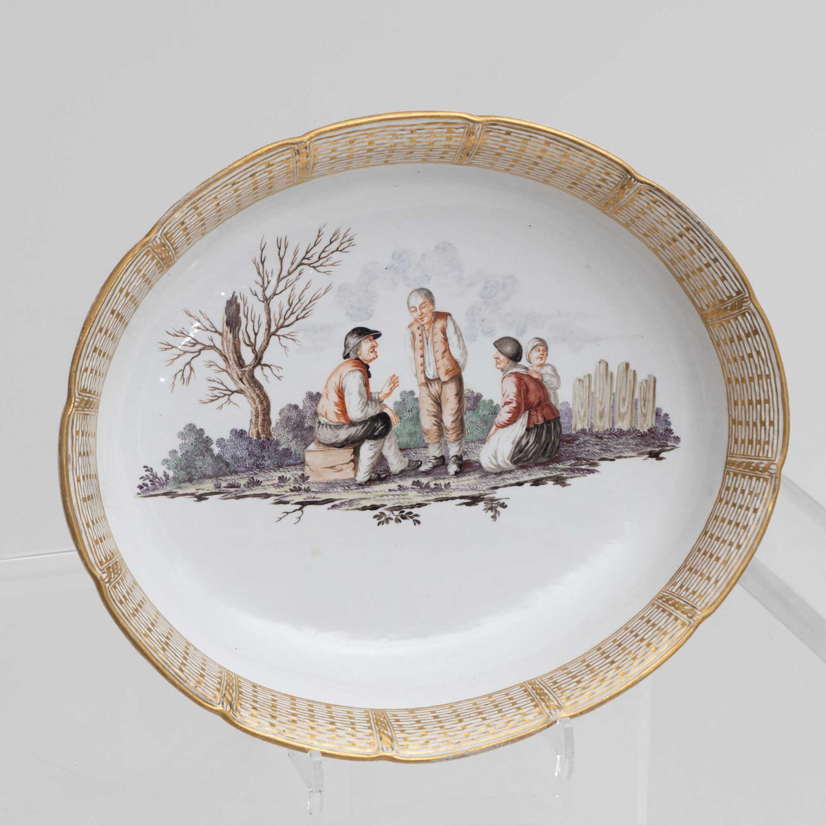 Oval Bowl with Peasant Scene, Nymphenburg, c. 1775