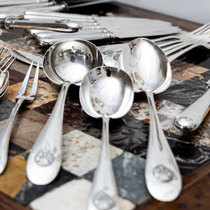 Comprehensive 78-piece silver cutlery set