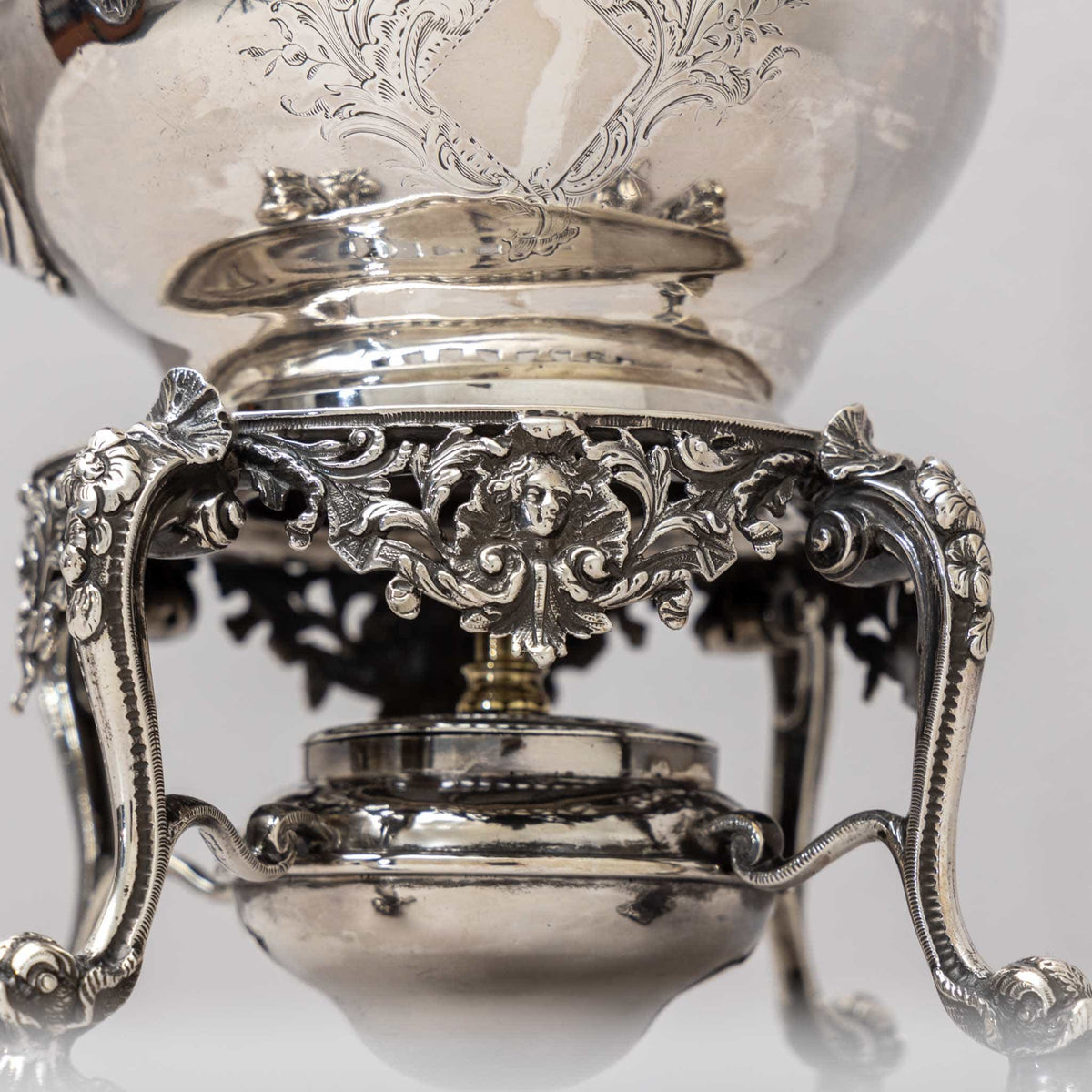Silver Teapot with Stand, T. Heming and S. Whitford, London 1750 / 1818
