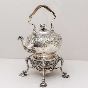 Silver Teapot with Stand, T. Heming and S. Whitford, London 1750 / 1818
