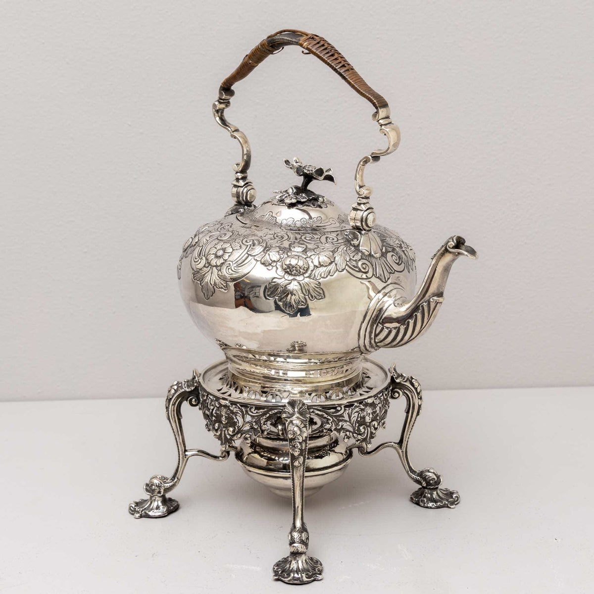 Silver Teapot with Stand, T. Heming and S. Whitford, London 1750 / 1818