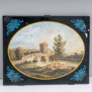 Scagliola Plate after Pietro della Valle, Late 19th Century
