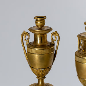 Empire Amphorae as Candlesticks, early 19th century