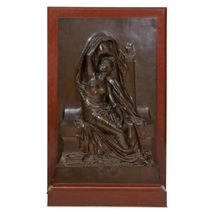 Bronze Relief ‘La Pensée’, sig. Henri Chapu (1833-1891)