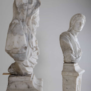 Zwei Marmorbüsten, 18. Jahrhundert