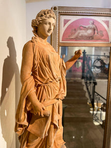 Female Terracotta Statue, prob. Personification of the art of printing, by Louis Gossin - Ehrl Fine Art & Antiques