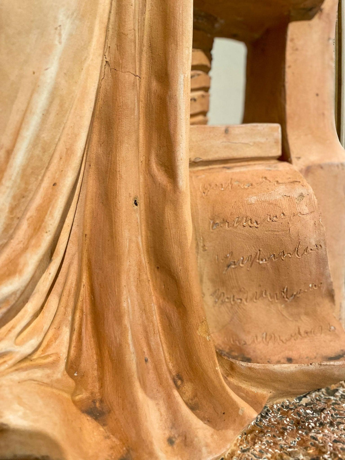 Female Terracotta Statue, prob. Personification of the art of printing, by Louis Gossin - Ehrl Fine Art & Antiques