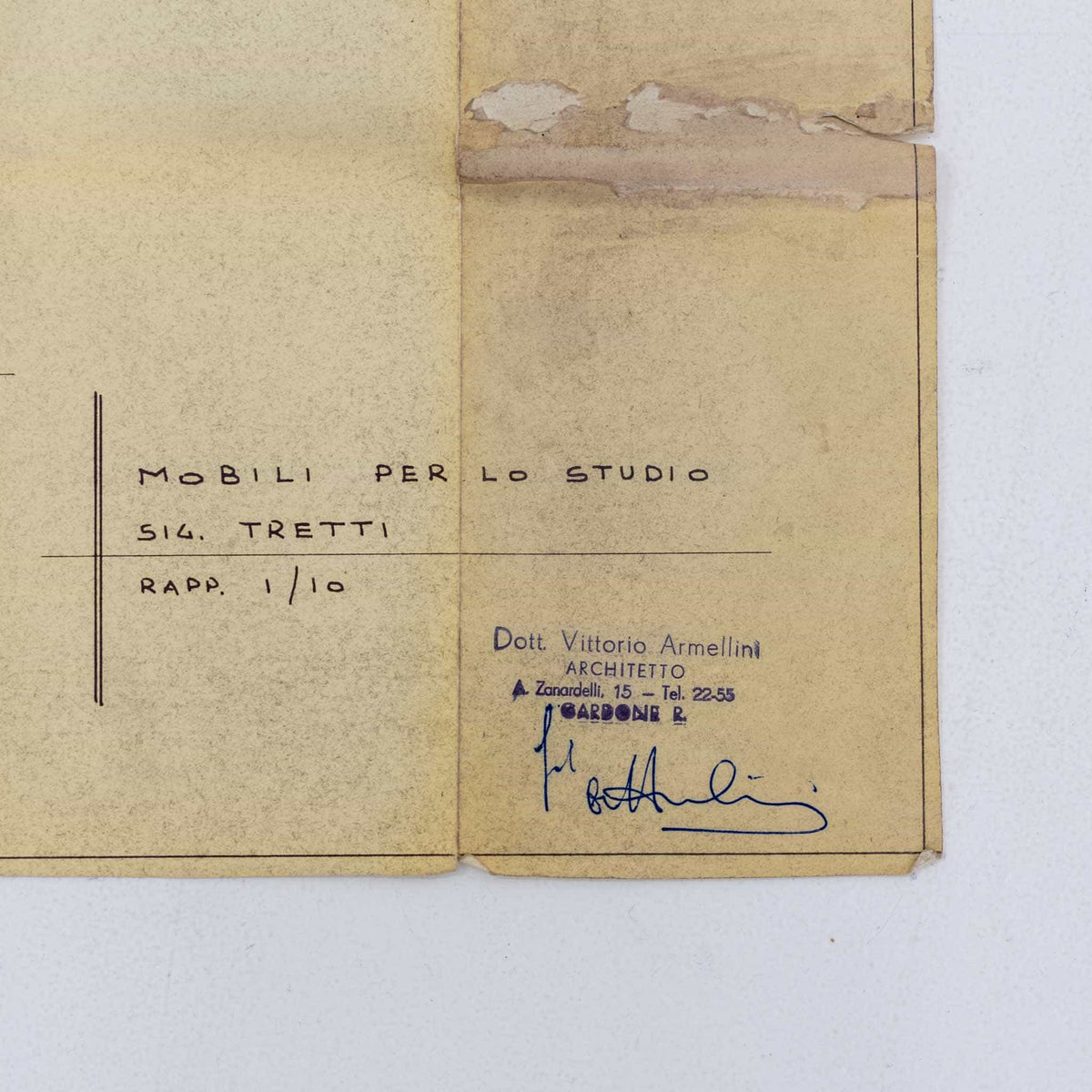 Studio Schreibtisch, Entwurf Vittorio Armellini, Italien Mitte 20. Jahrhundert