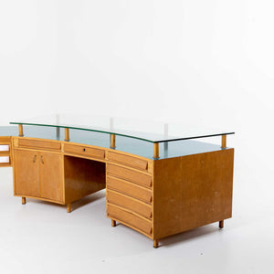 Studio Schreibtisch, Entwurf Vittorio Armellini, Italien Mitte 20. Jahrhundert