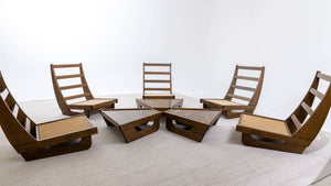 Modular Seating Group with five Lounge Chairs, Italy 1950s