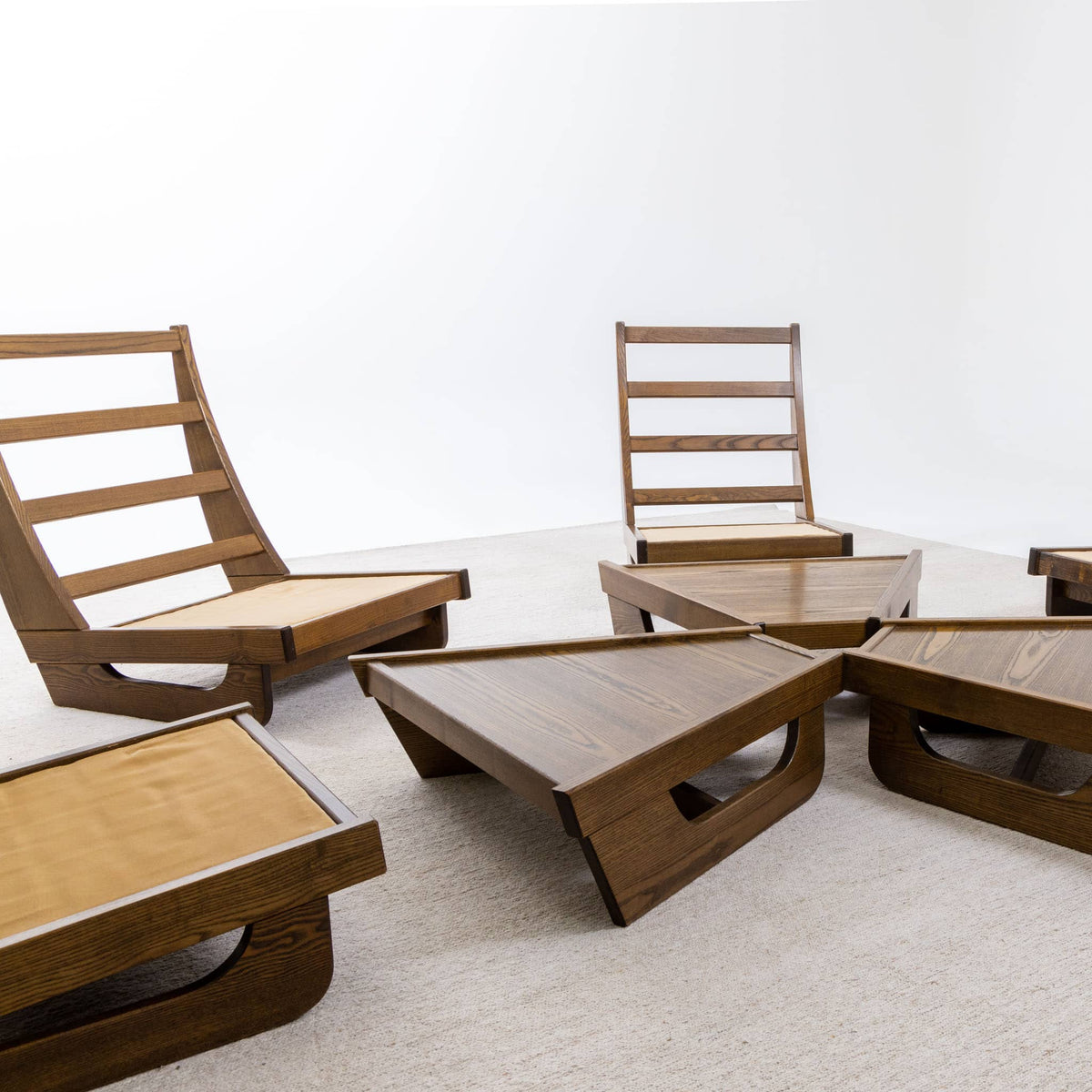 Modular Seating Group with five Lounge Chairs, Italy 1950s