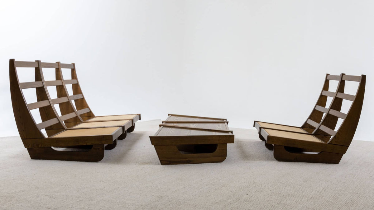Modular Seating Group with five Lounge Chairs, Italy 1950s