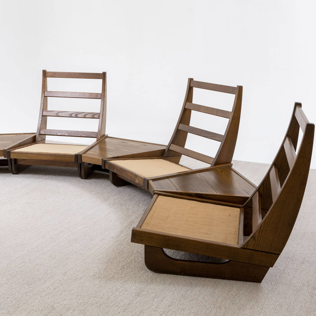 Modular Seating Group with five Lounge Chairs, Italy 1950s