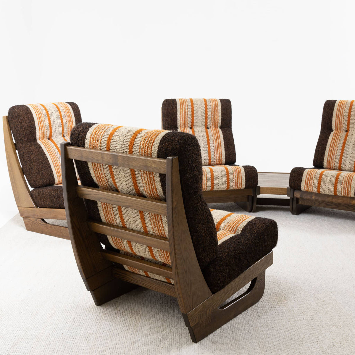 Modular Seating Group with five Lounge Chairs, Italy 1950s