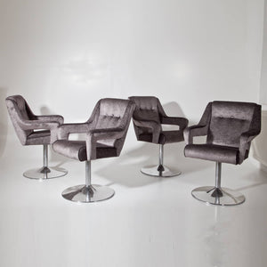 Set of four Swivel Chairs, Italy Mid-20th Century