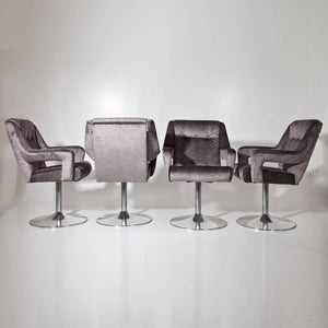 Set of four Swivel Chairs, Italy Mid-20th Century