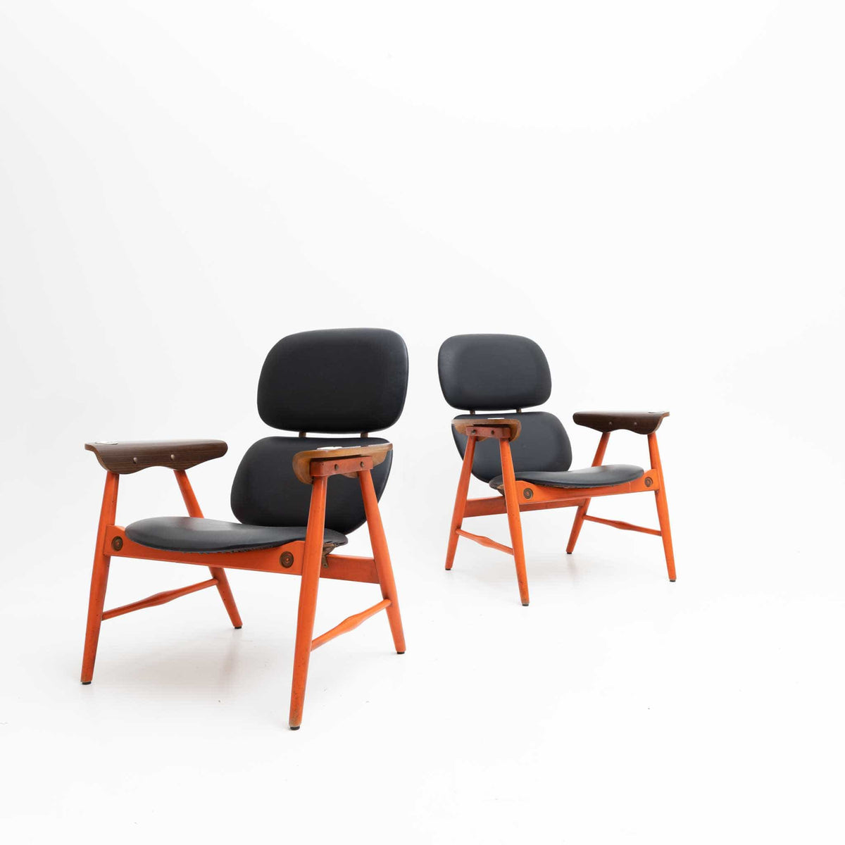 Pair of Poltronova arm chairs, Italy 1960s