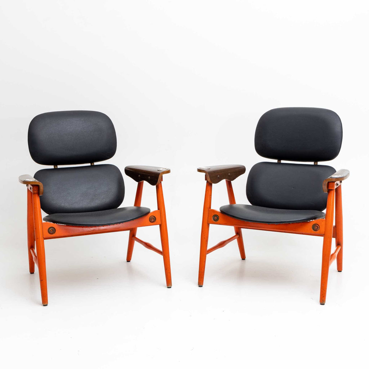 Pair of Poltronova arm chairs, Italy 1960s