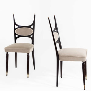 Dining Room Chairs in the style of Paolo Buffa, Italy 1950s