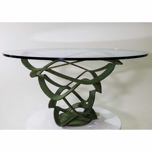 Green dining table, attr. to Maurice Barilone, Italy 1980s