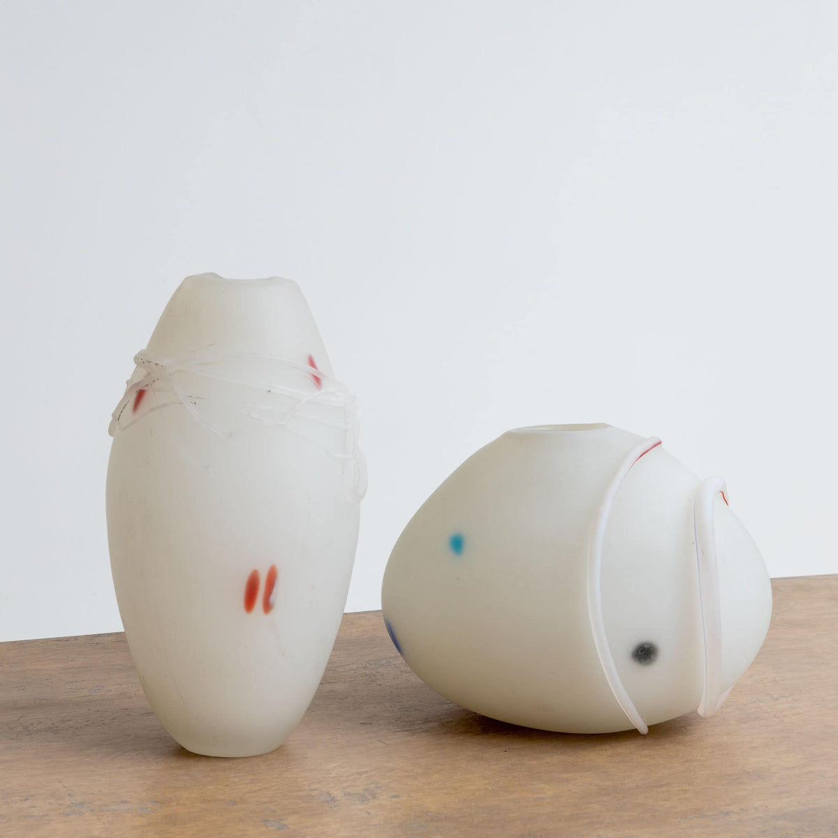 Pair of Glass Vases, 20th Century