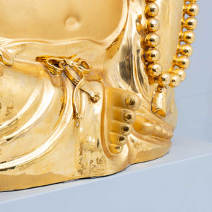 Golden Laughing Buddha made of Porcelain, 20th Century
