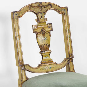 Pair of Venetian Dining Room Chairs, Italy, Late 18th Century