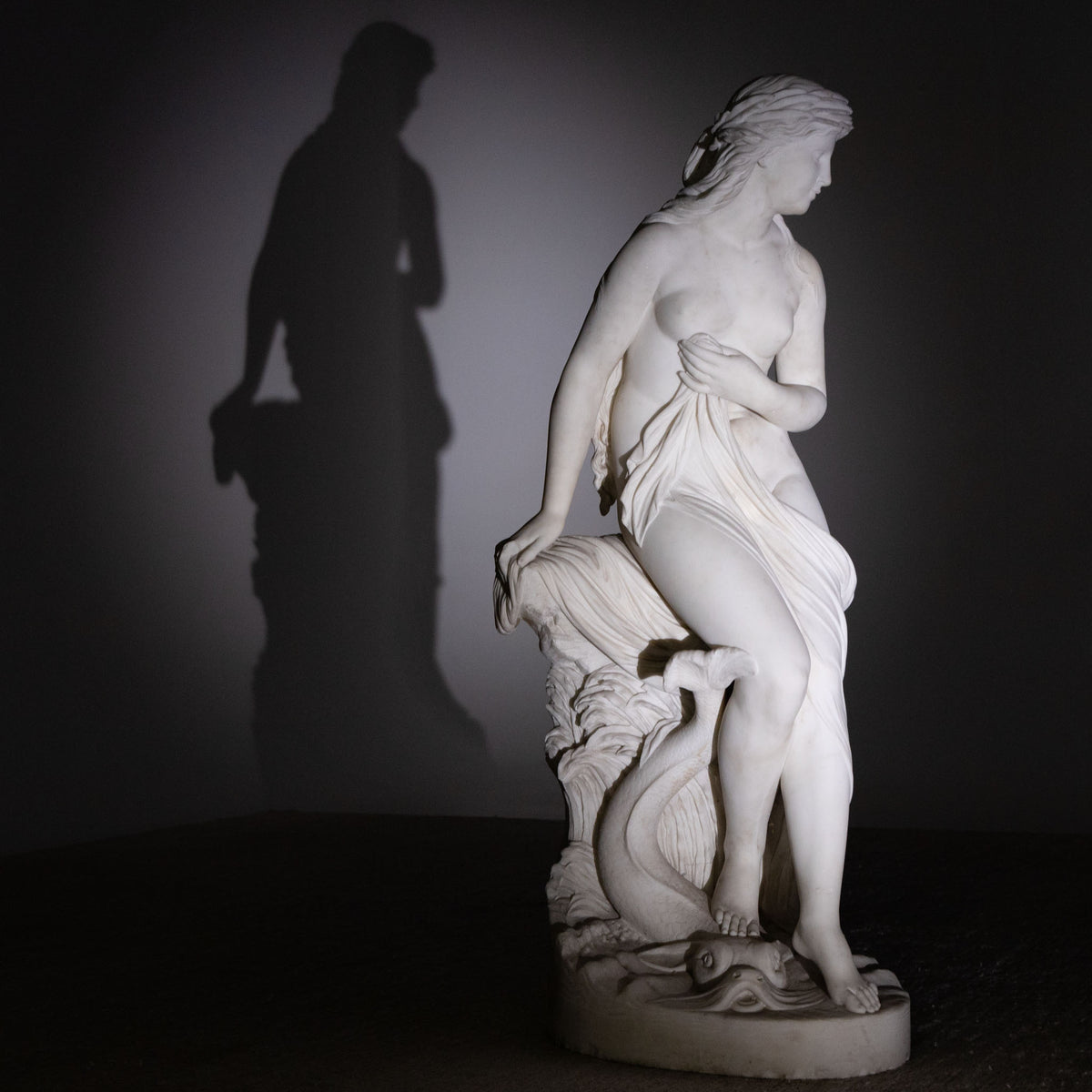 Robert Cauer d. Ä. (1831-1893) Venus with Dolphin, Rome 1874