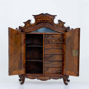 Miniature Baroque Cabinet, Southern Germany, Mid-18th Century - Ehrl Fine Art & Antiques