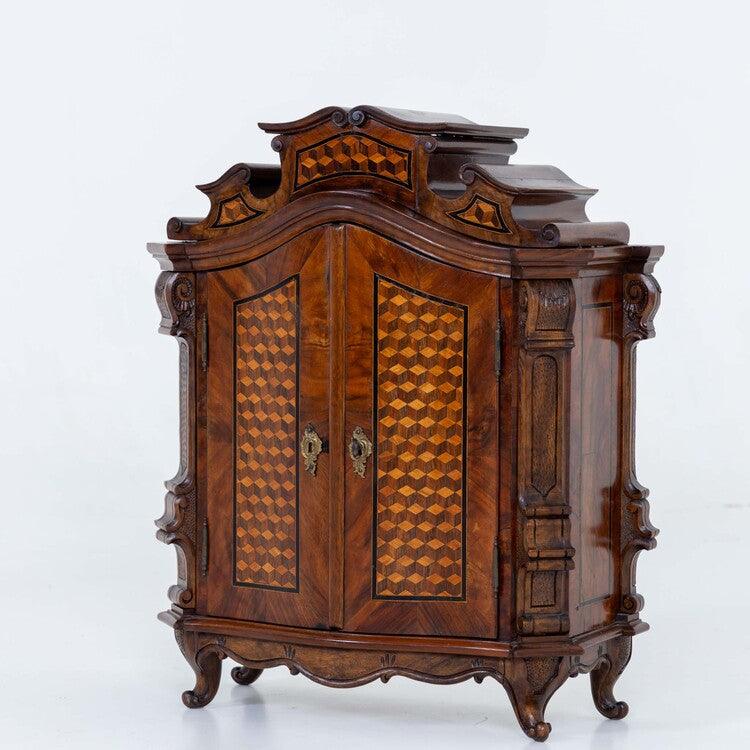 Miniature Baroque Cabinet, Southern Germany, Mid-18th Century - Ehrl Fine Art & Antiques