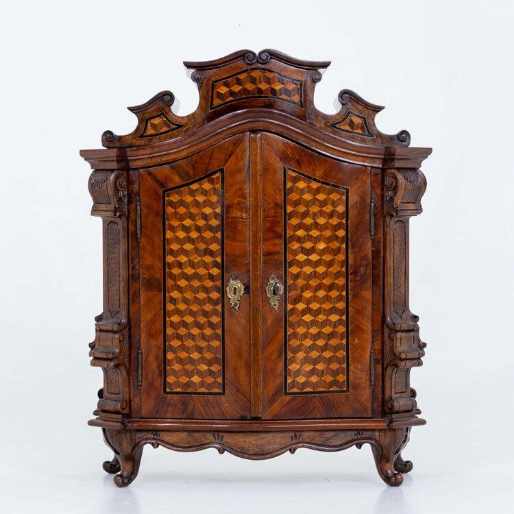 Miniature Baroque Cabinet, Southern Germany, Mid-18th Century - Ehrl Fine Art & Antiques