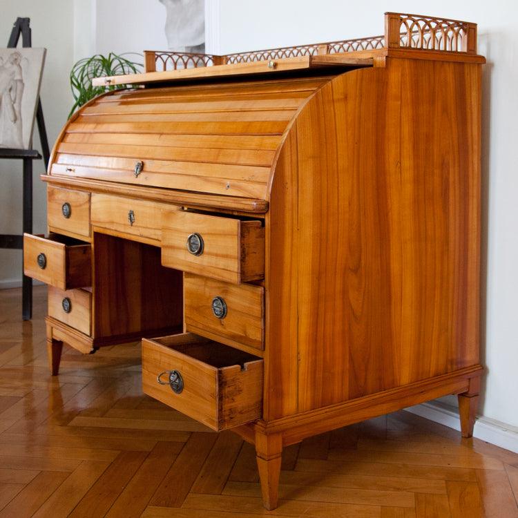 Neoclassical Roll-Top Desk, Austria c. 1800 - Ehrl Fine Art & Antiques