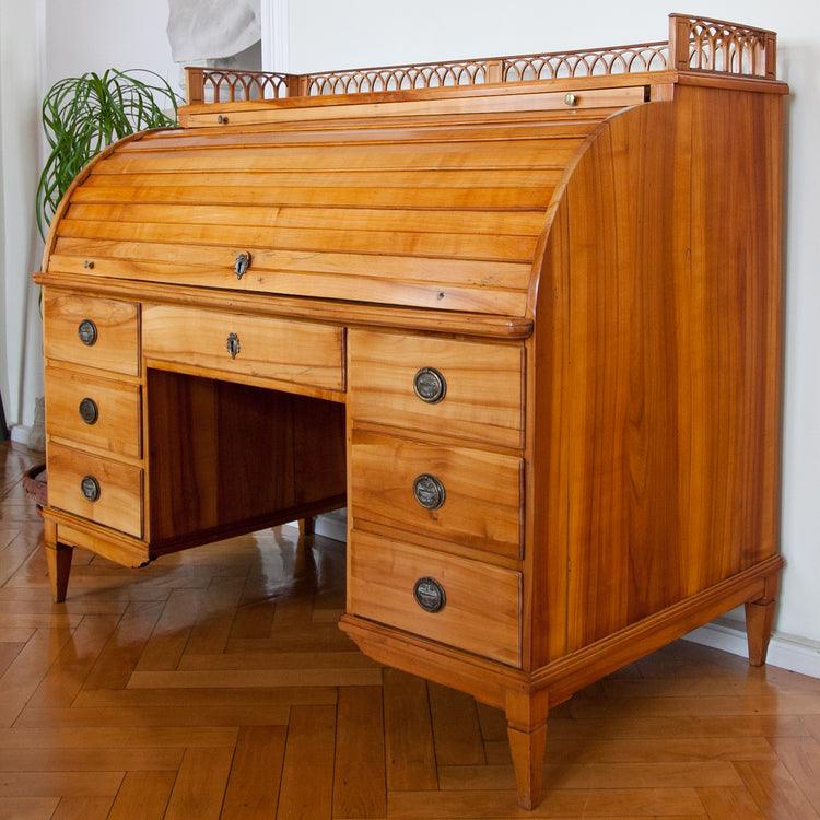 Neoclassical Roll-Top Desk, Austria c. 1800 - Ehrl Fine Art & Antiques
