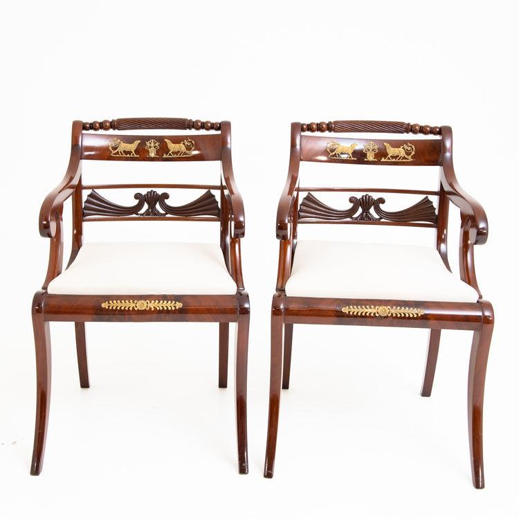 Set of Eight Dining Room Chairs and Armchairs, Northern Germany around 1830 - Ehrl Fine Art & Antiques