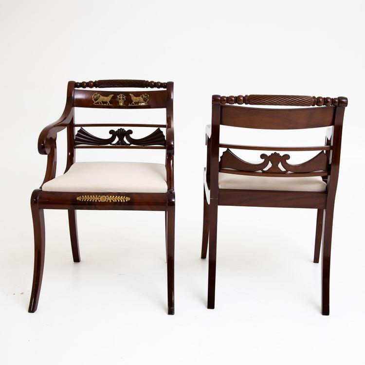 Set of Eight Dining Room Chairs and Armchairs, Northern Germany around 1830 - Ehrl Fine Art & Antiques