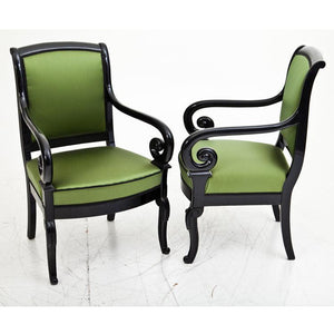 Charles X Armchairs Chairs, France - Ehrl Fine Art & Antiques