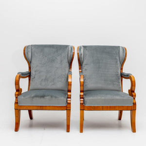 Pair of Wingback Chairs, c. 1830 - Ehrl Fine Art & Antiques