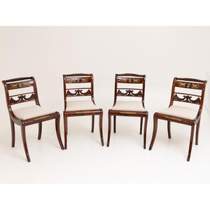 Set of Eight Dining Room Chairs and Armchairs, Northern Germany around 1830 - Ehrl Fine Art & Antiques